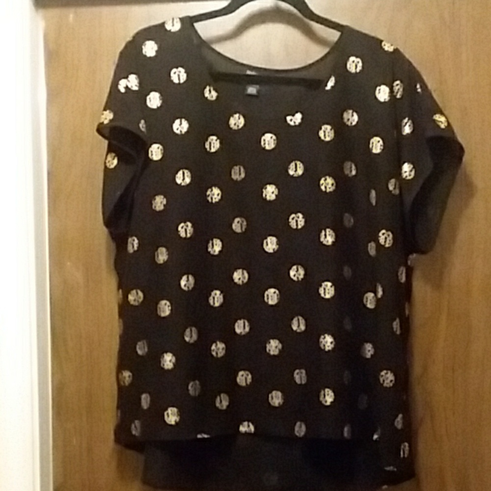 Black and gold blouse